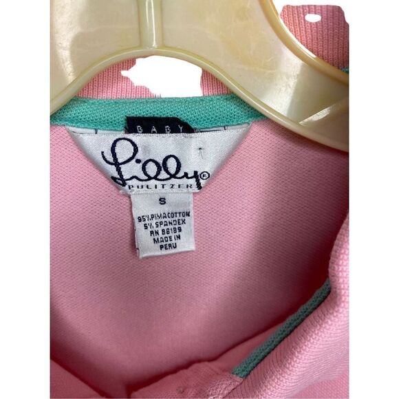 Lilly Pulitzer girls NWOT pink short sleeve polo, shirt, size small - Picture 4 of 4